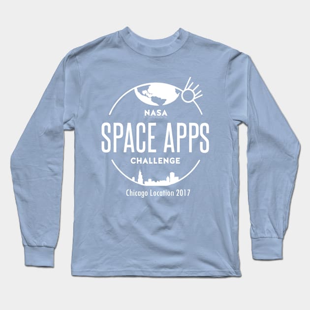 Space Apps Chicago 2017 Long Sleeve T-Shirt by cbfollett